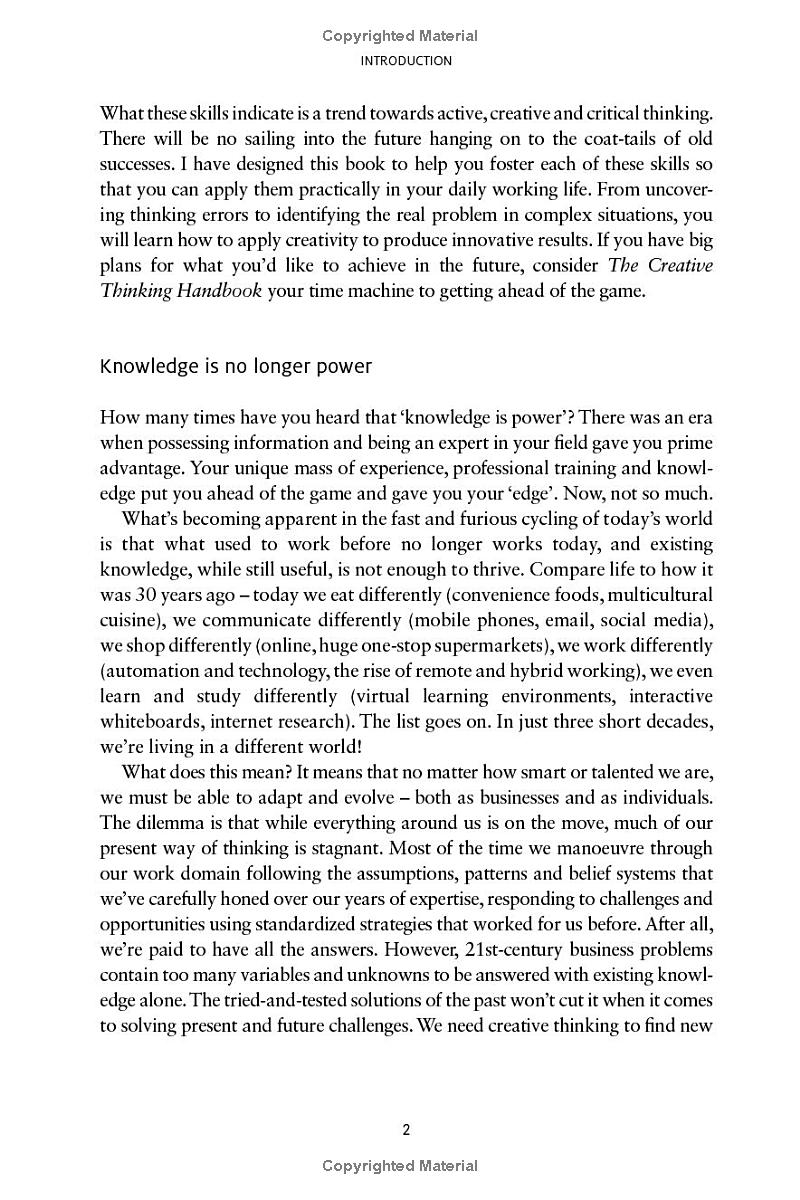 the creative thinking handbook - your step-by-step guide to problem solving in business