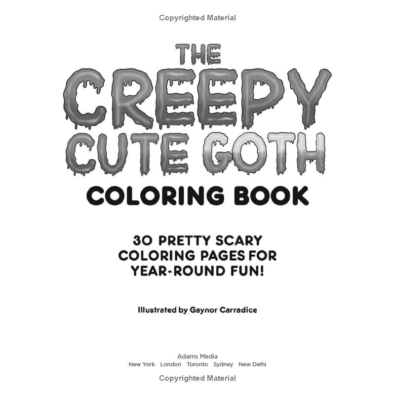 the creepy cute goth coloring book