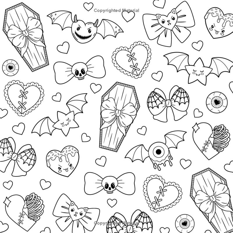the creepy cute goth coloring book