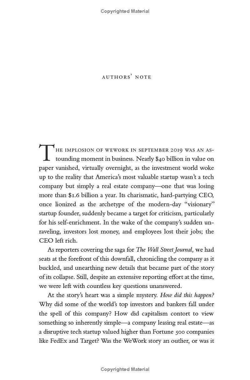 the cult of we : wework and the great start-up delusion