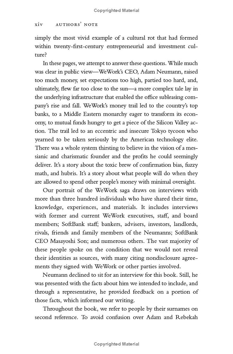 the cult of we : wework and the great start-up delusion