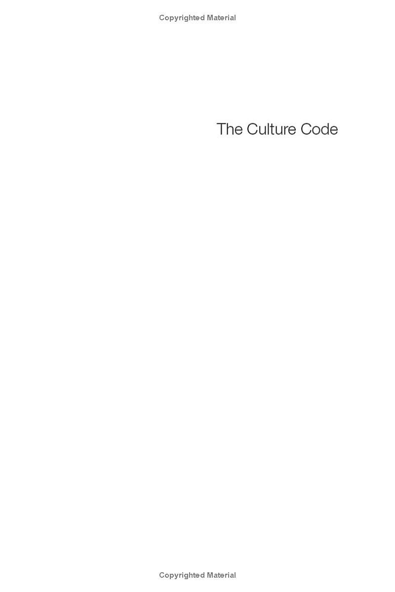 the culture code: the secrets of highly successful groups