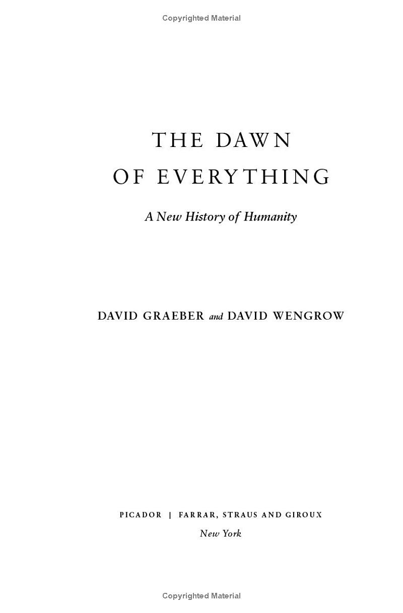 the dawn of everything: a new history of humanity