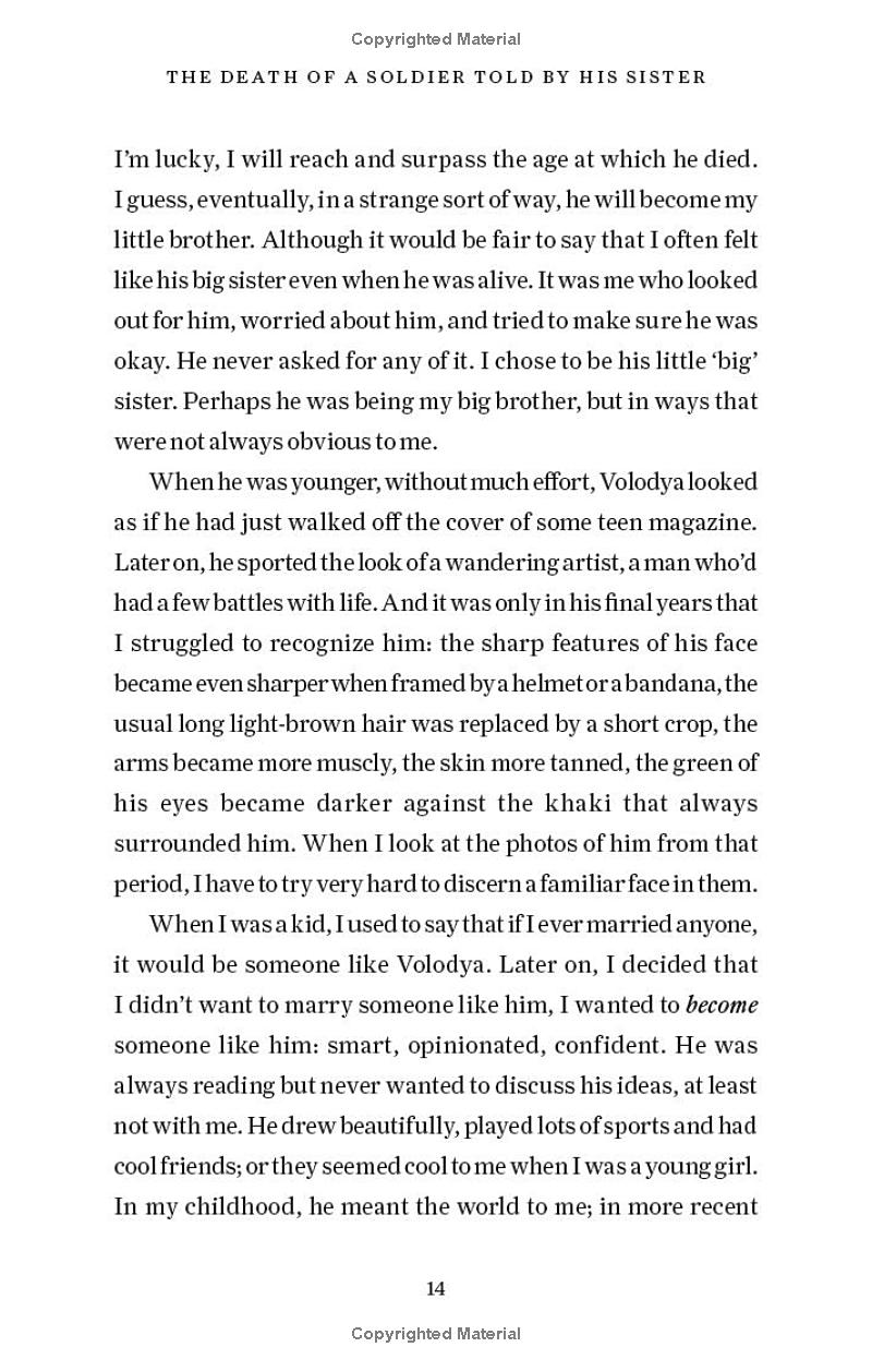 the death of a soldier told by his sister