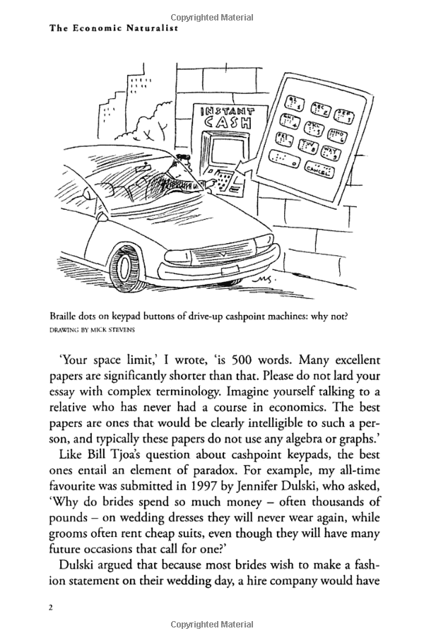 the economic naturalist: why economics explains almost everything