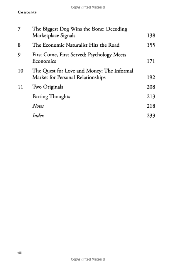 the economic naturalist: why economics explains almost everything