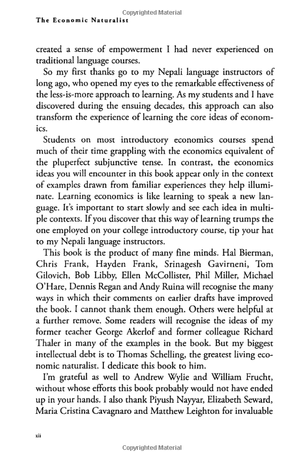 the economic naturalist: why economics explains almost everything