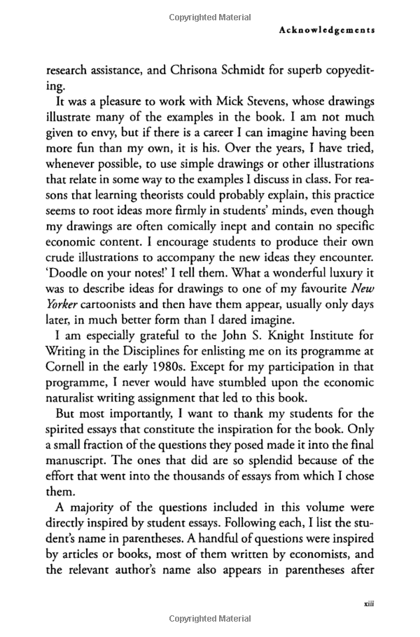 the economic naturalist: why economics explains almost everything