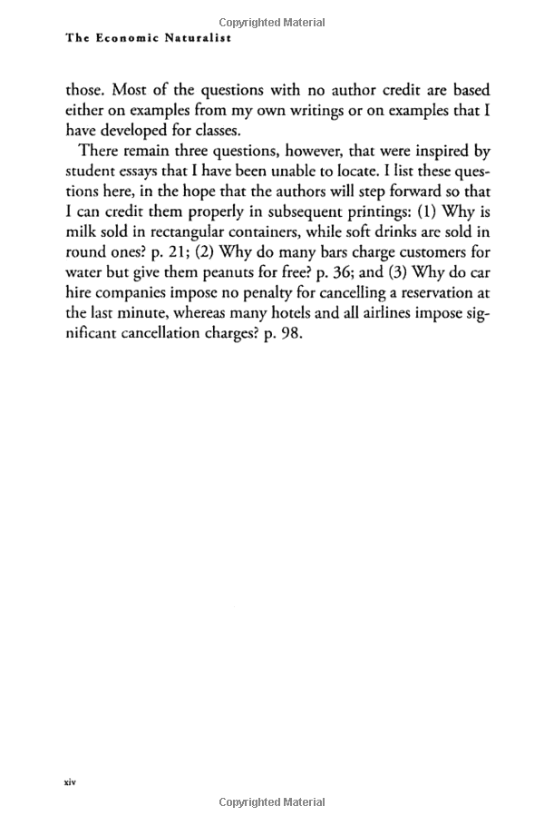 the economic naturalist: why economics explains almost everything