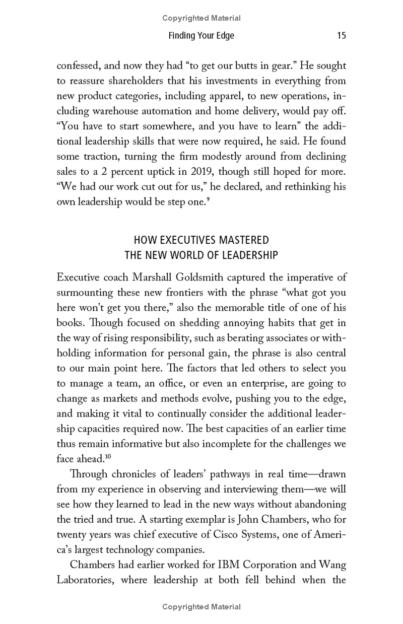 the edge: how ten ceos learned to lead--and the lessons for us all