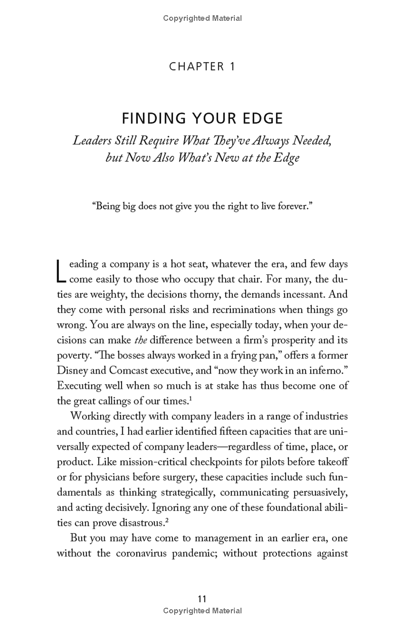the edge: how ten ceos learned to lead--and the lessons for us all