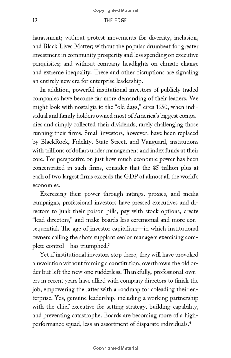 the edge: how ten ceos learned to lead--and the lessons for us all