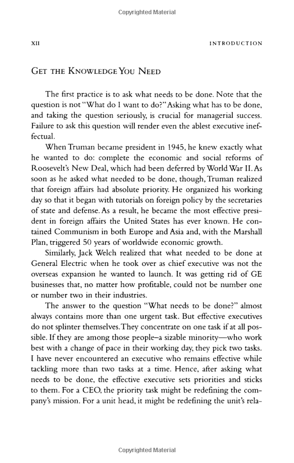 the effective executive : the definitive guide to getting the right things done