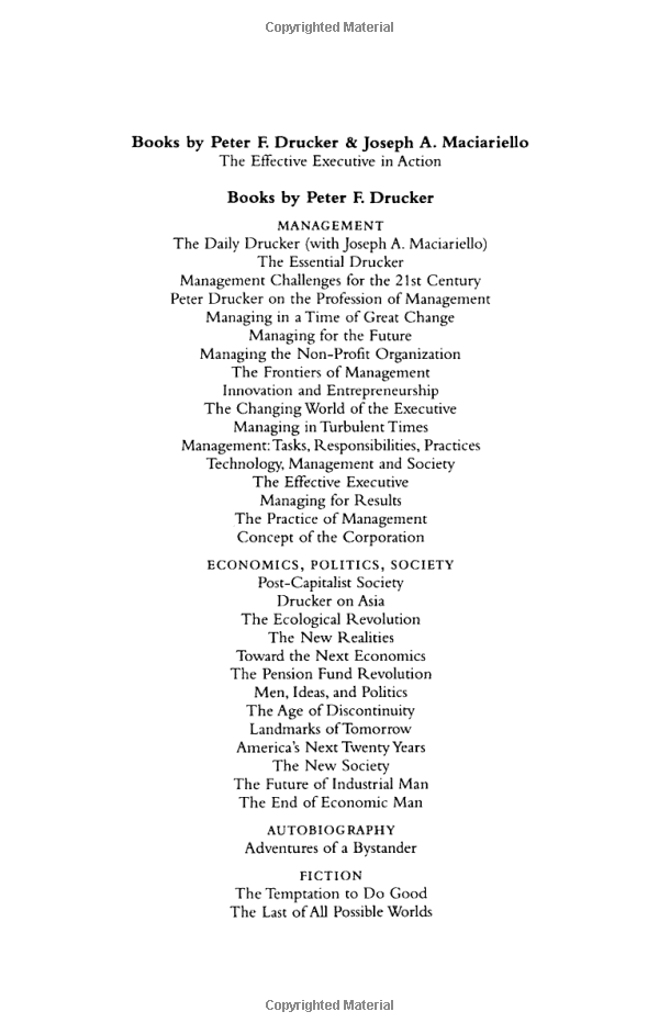the effective executive : the definitive guide to getting the right things done