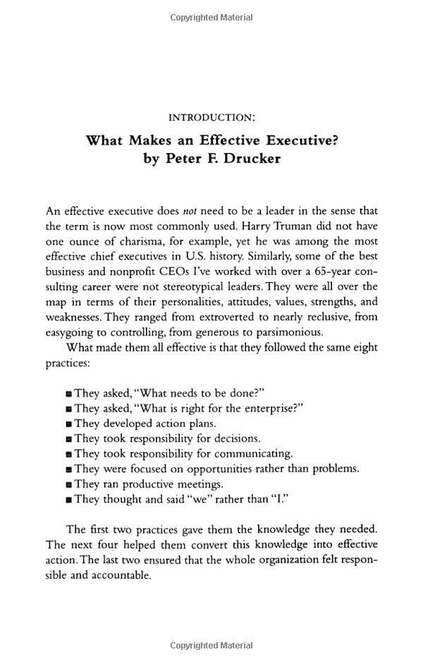 the effective executive : the definitive guide to getting the right things done
