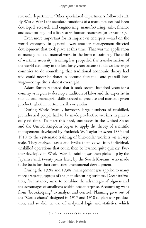 the essential drucker: the best of sixty years of peter drucker's essential writings on management (collins business essentials)