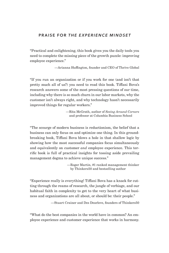 the experience mindset