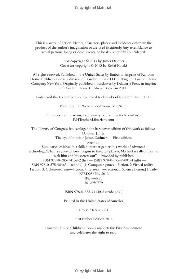 the eye of minds (mortality doctrine, book one) (the mortality doctrine)