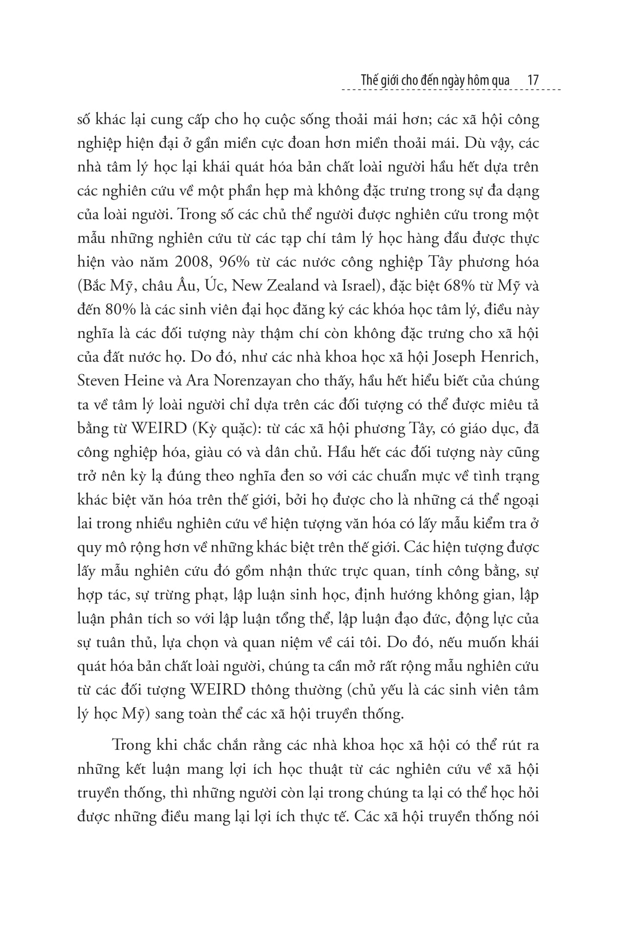 thế giới cho đến ngày hôm qua - chúng ta học được gì từ những xã hội truyền thống?