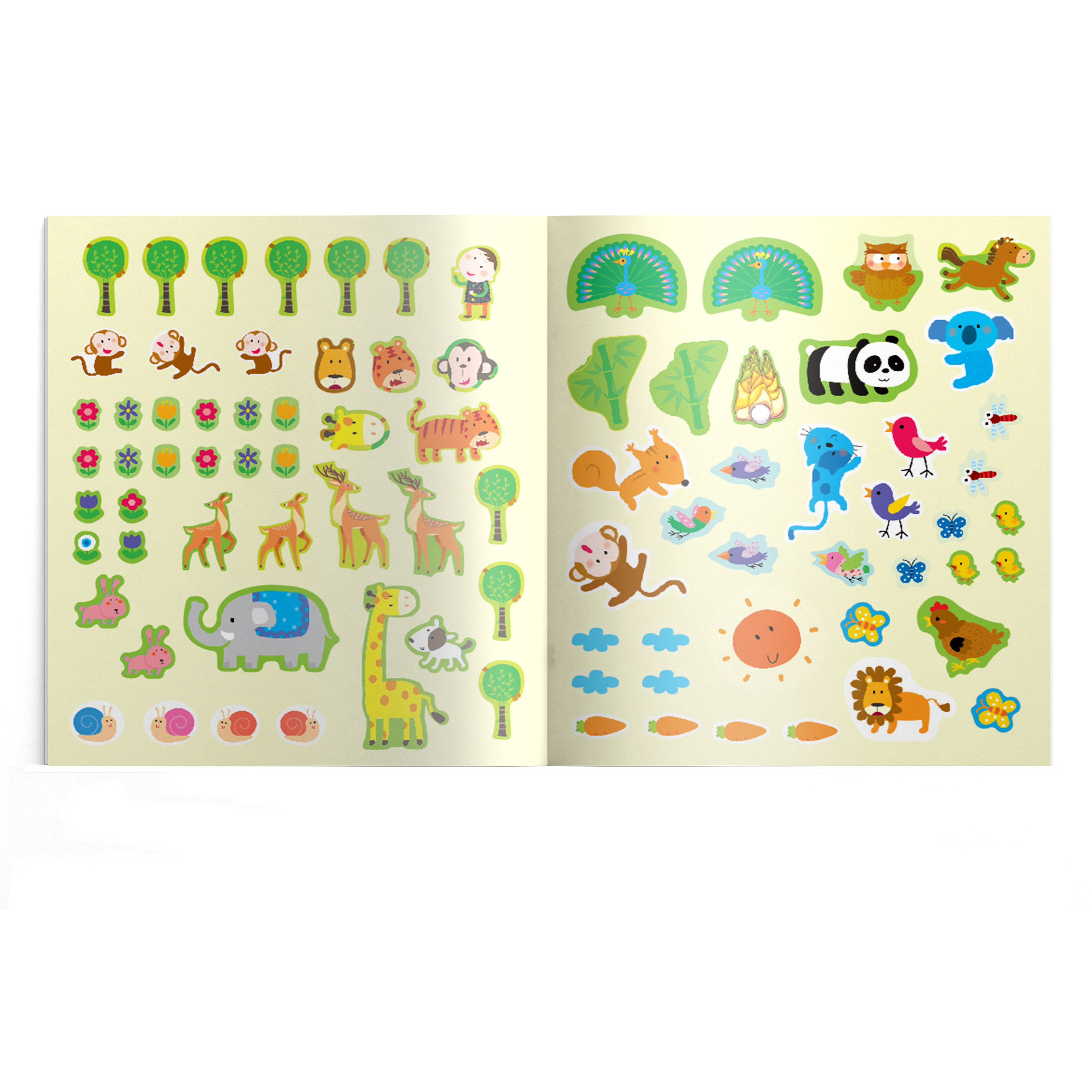 thế giới động vật cùng gấu trúc- sticker sáng tạo eq