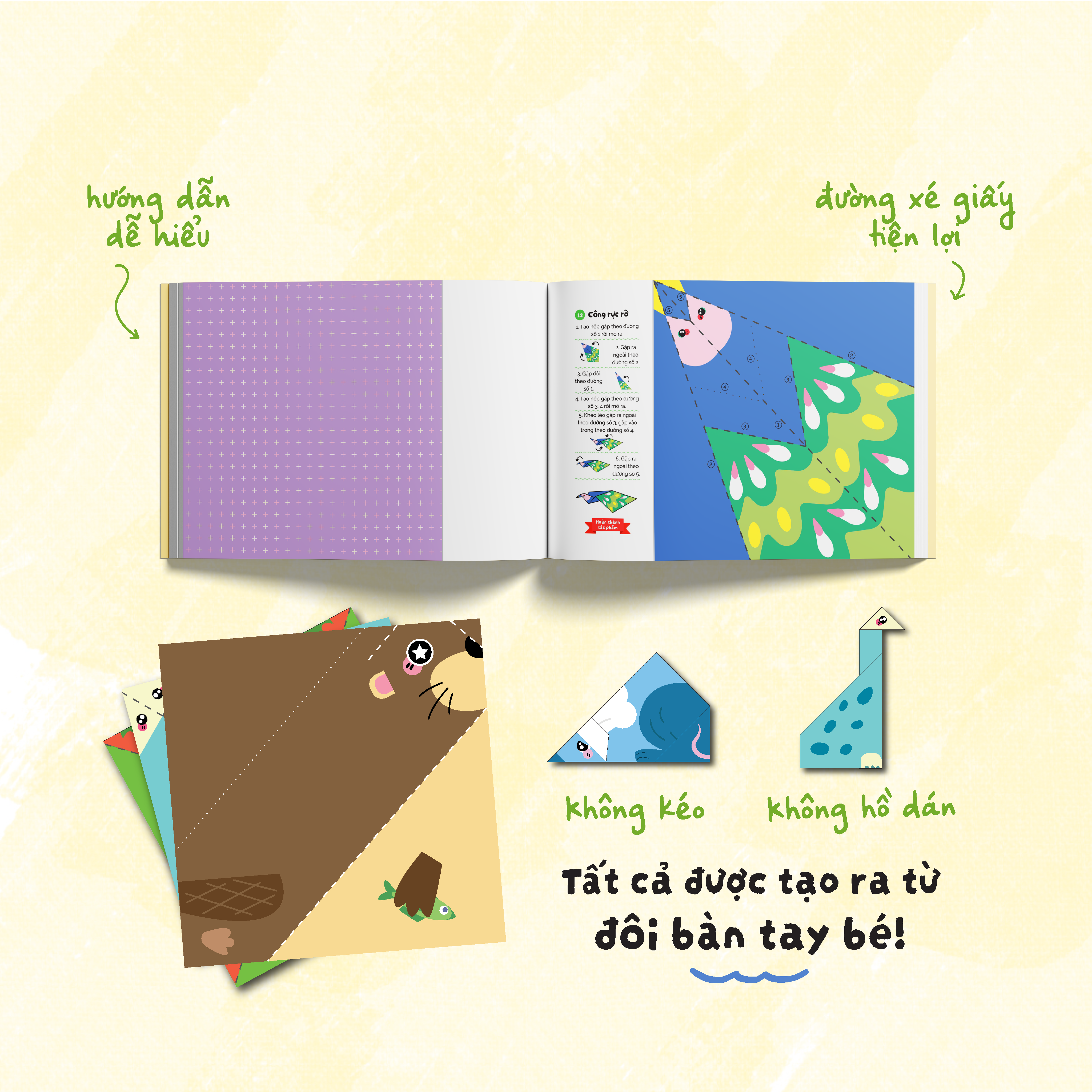 Thế Giới Giấy Gấp - Origami Cho Bé - Bầy Thú Tinh Nghịch