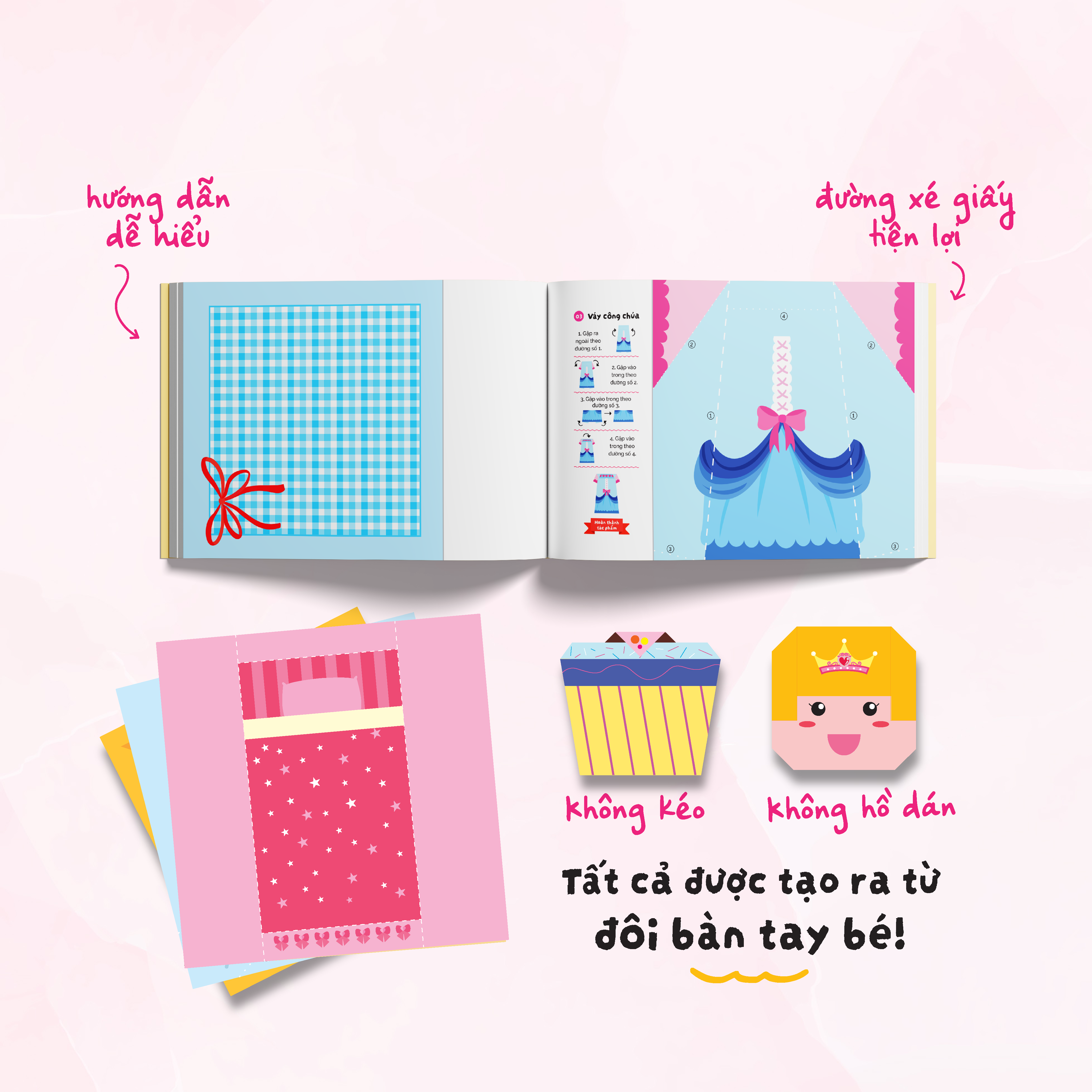Thế Giới Giấy Gấp - Origami Cho Bé - Công Chúa Cổ Tích
