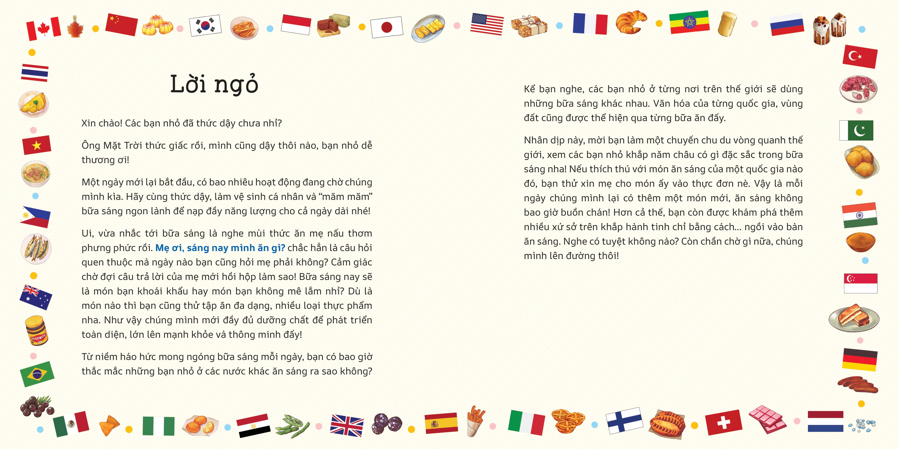 thế giới lớn trong bàn tay nhỏ - mẹ ơi, sáng nay mình ăn gì?