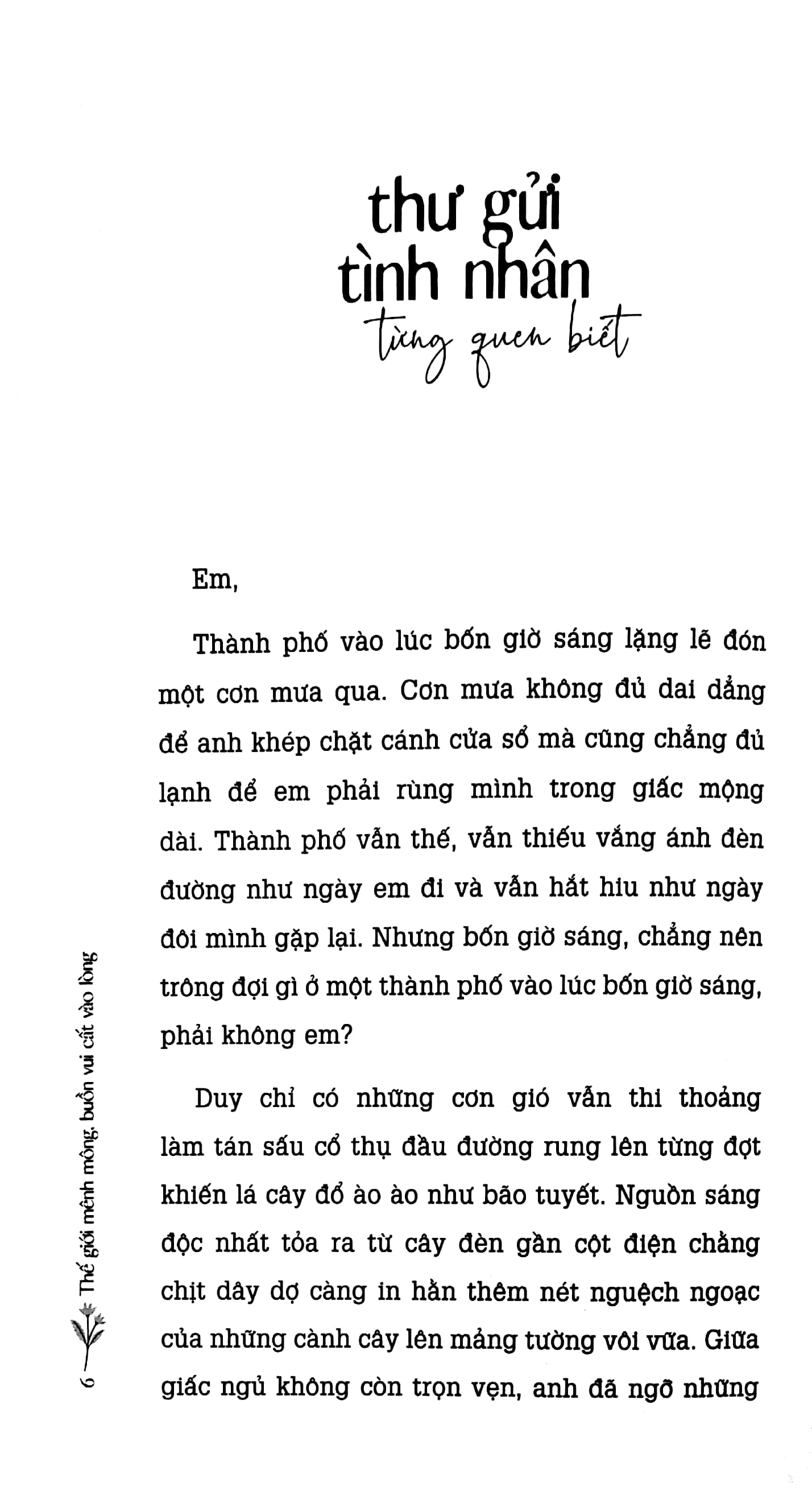 thế giới mênh mông buồn vui cất vào lòng