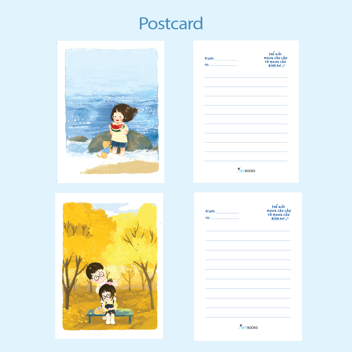 thế giới mong cậu lớn - tớ mong cậu bình an - bản đặc biệt - tặng kèm 2 postcard + 1 bookmark