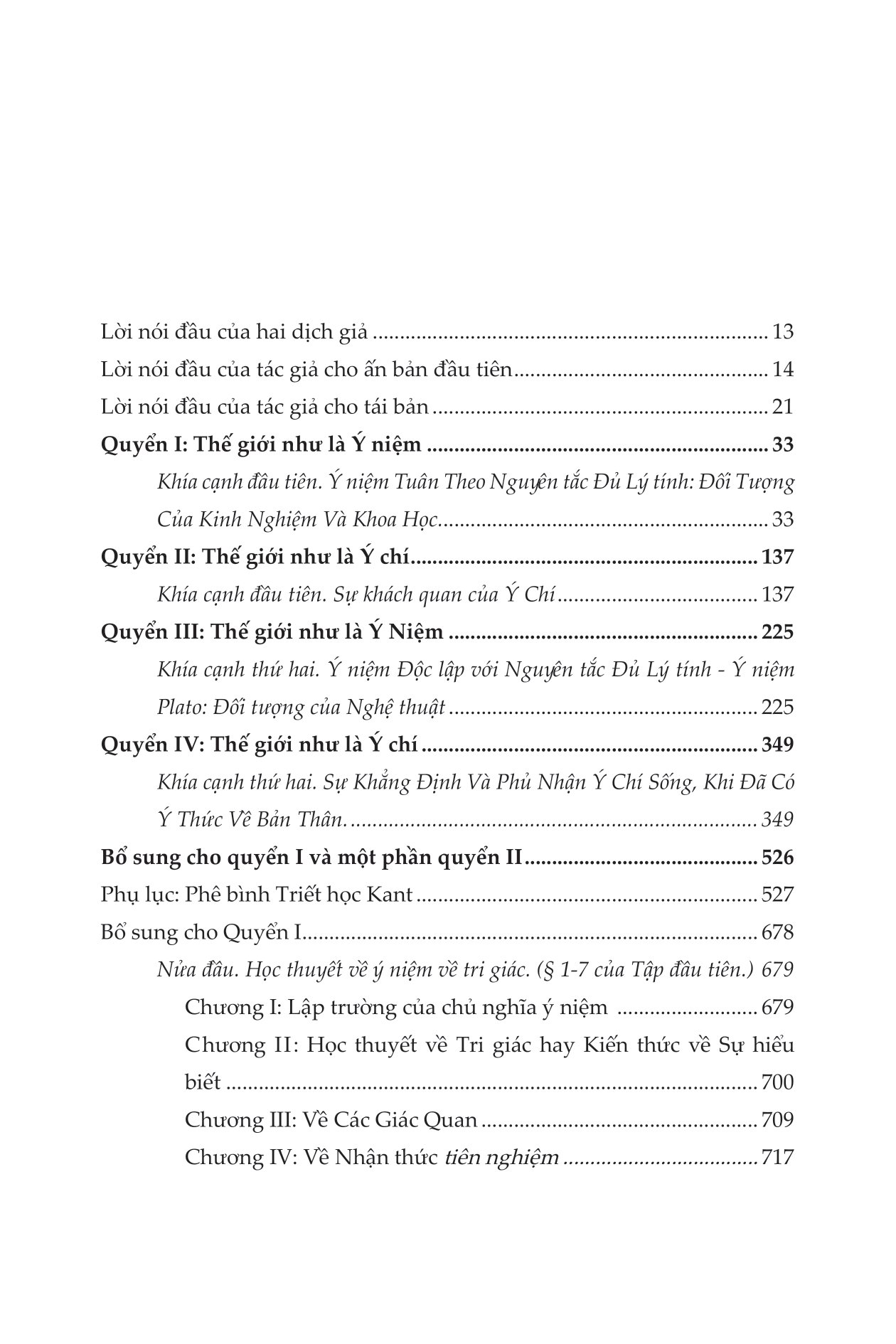 thế giới như là ý chí và ý niệm - bìa cứng