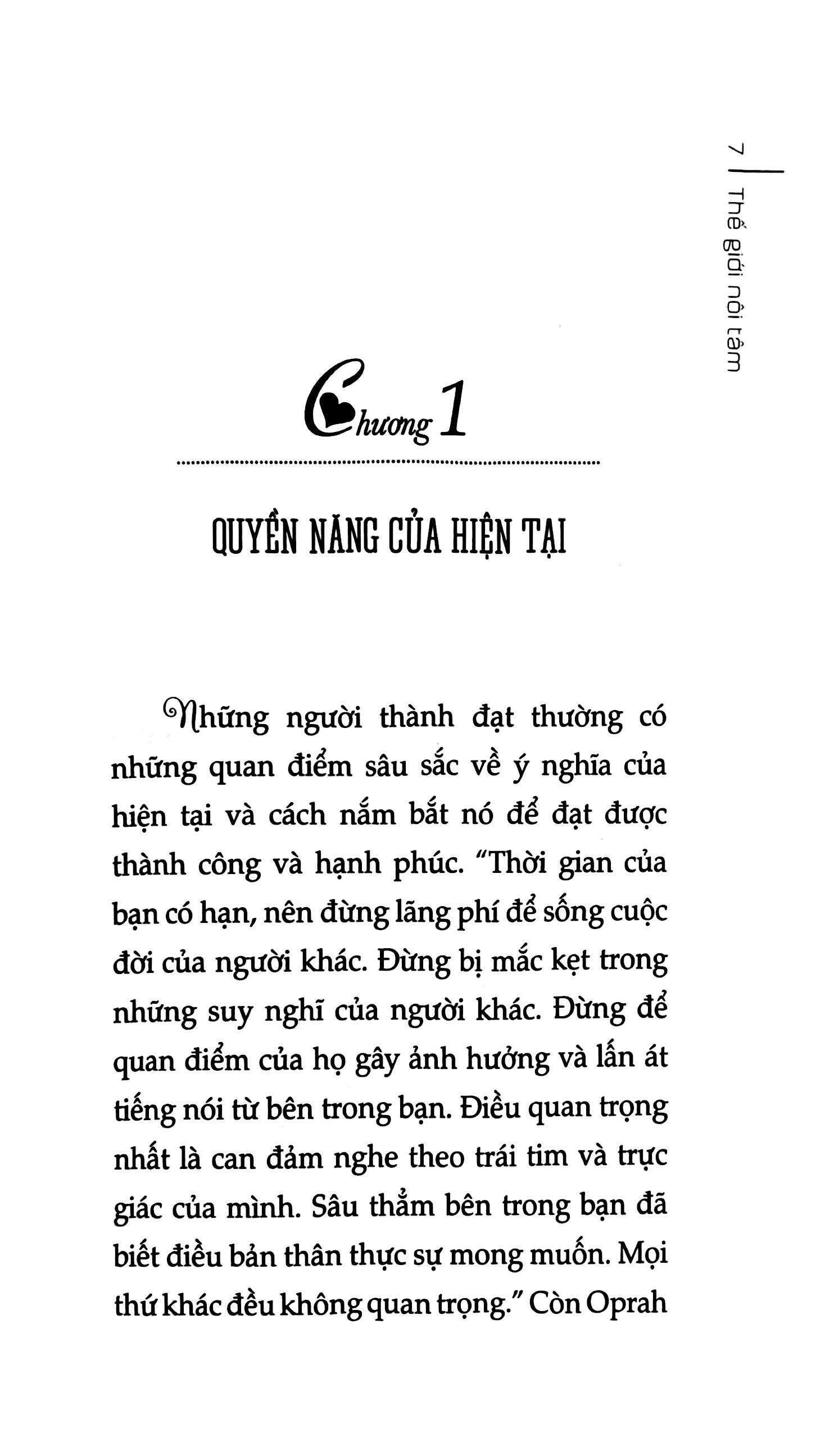 thế giới nội tâm - hạnh phúc đủ, làm chủ cuộc đời