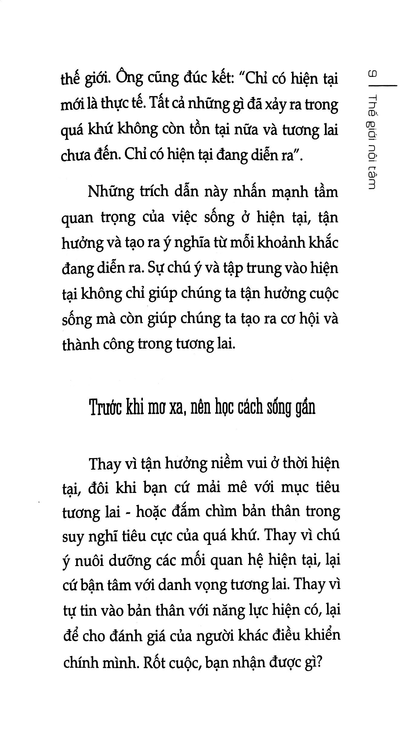 thế giới nội tâm - hạnh phúc đủ, làm chủ cuộc đời