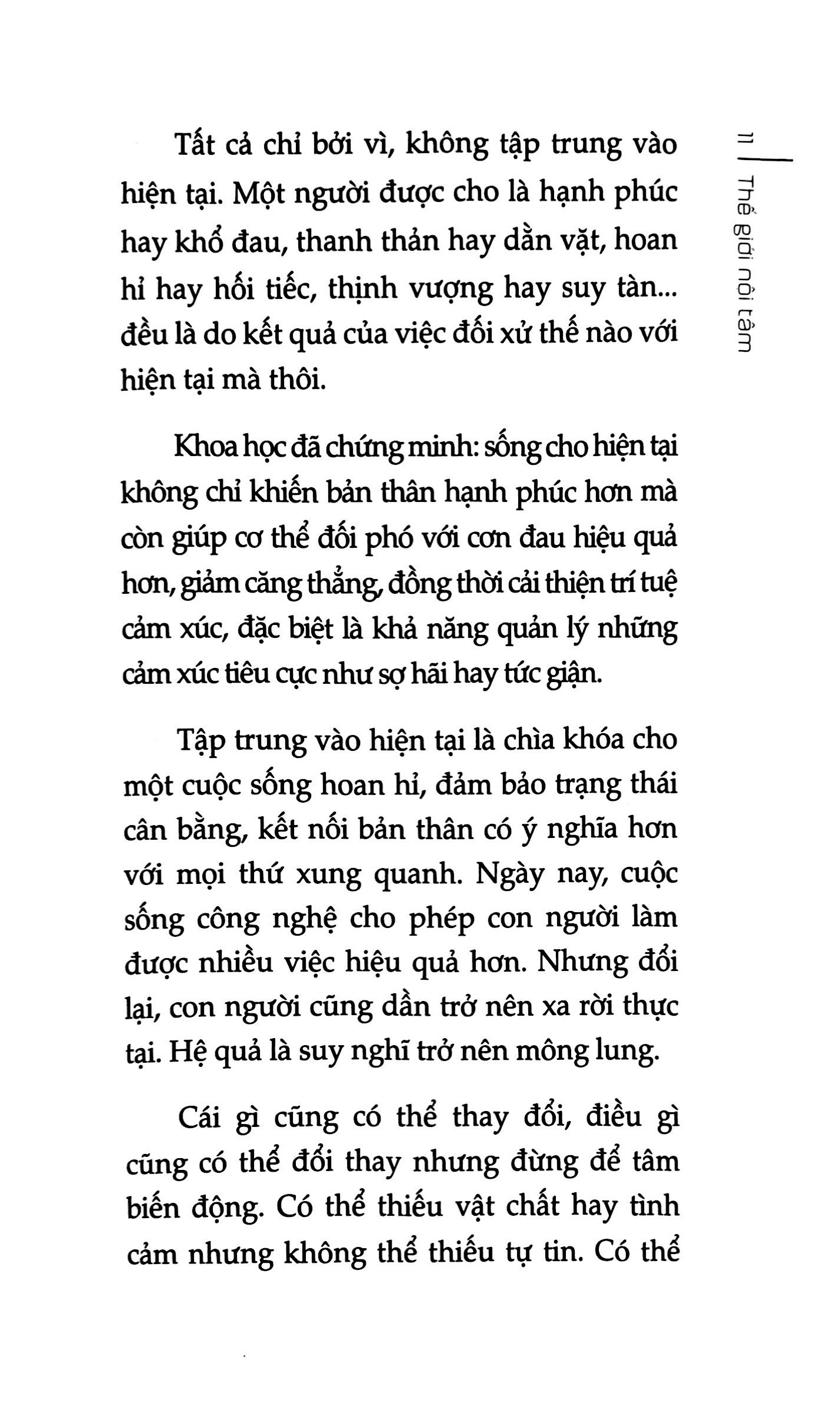 thế giới nội tâm - hạnh phúc đủ, làm chủ cuộc đời