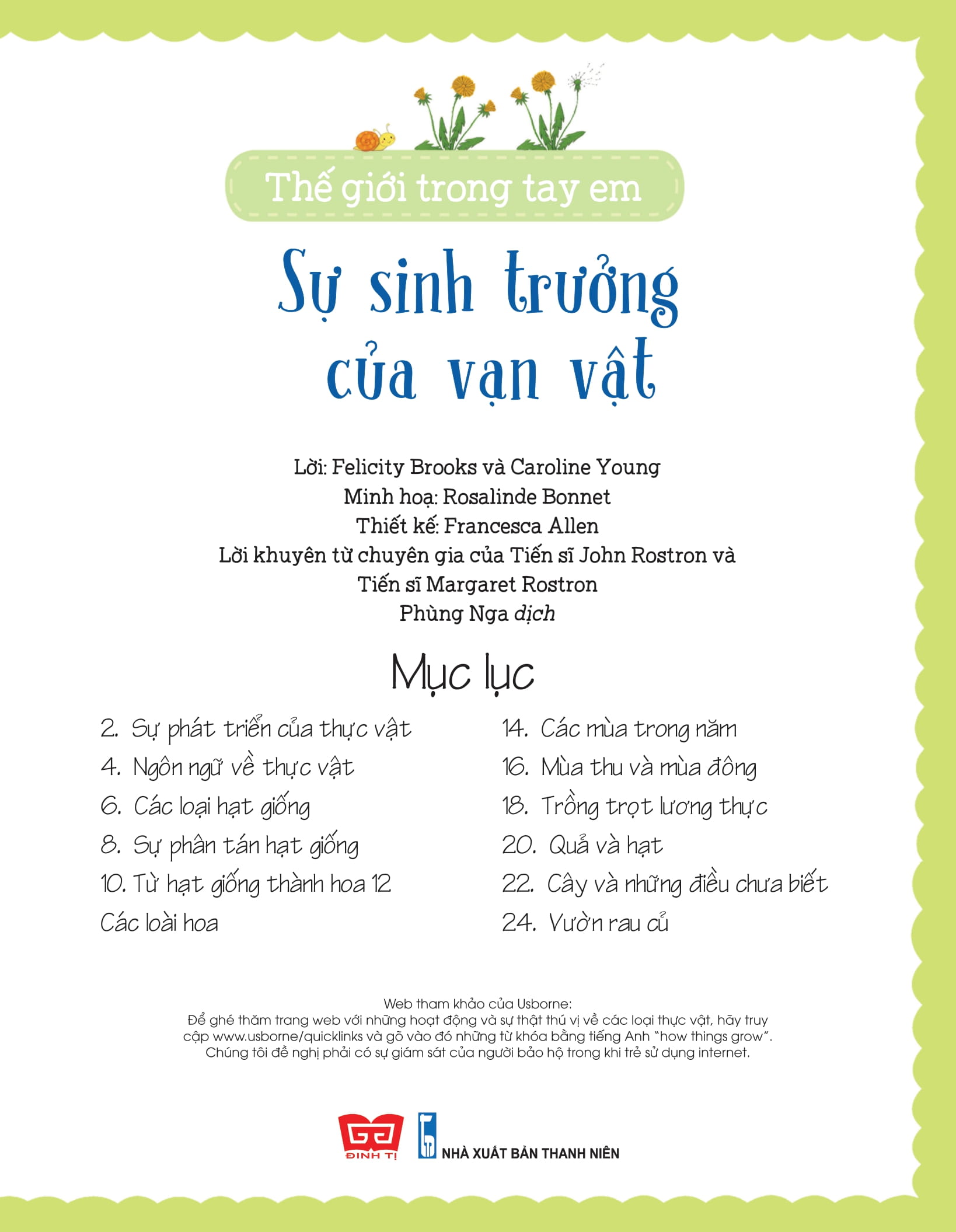 thế giới trong tay em - sự sinh trưởng của vạn vật