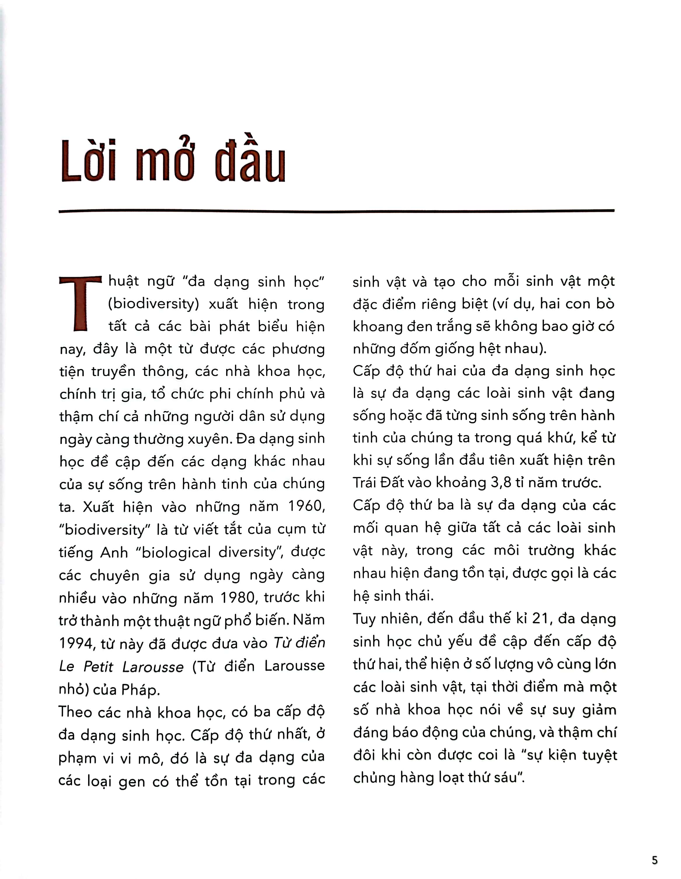 thế giới tương lai - đa dạng sinh học