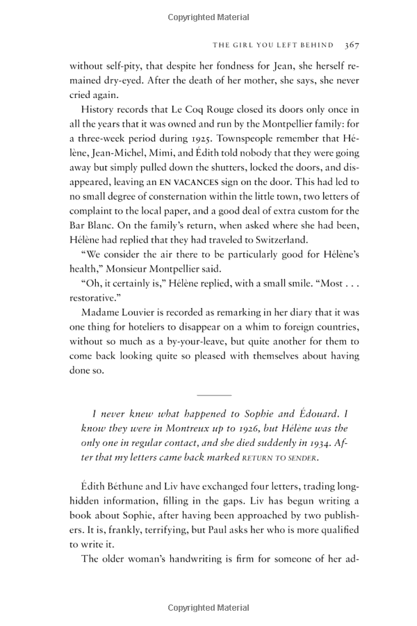 the girl you left behind