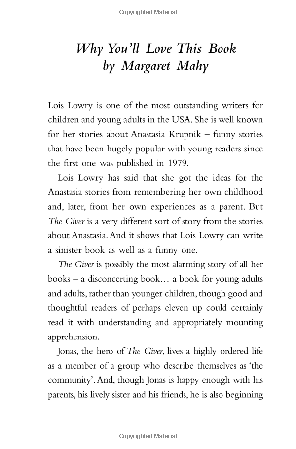 the giver (essential modern classics)