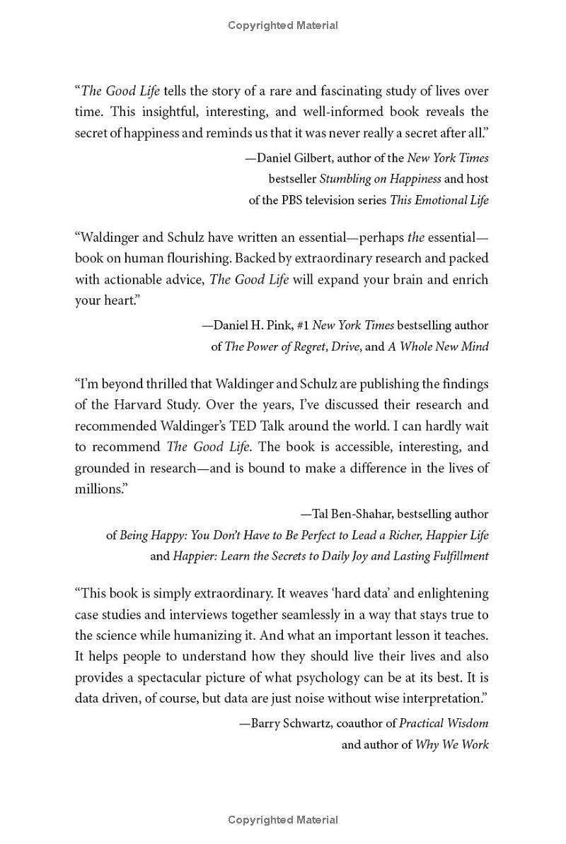 the good life: lessons from the world's longest study on happiness