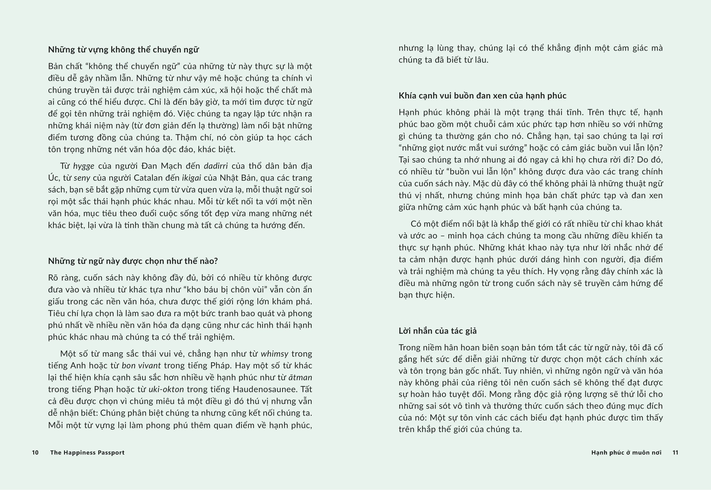 the happiness passport - hành trình tìm kiếm niềm vui qua 50 từ kỳ diệu