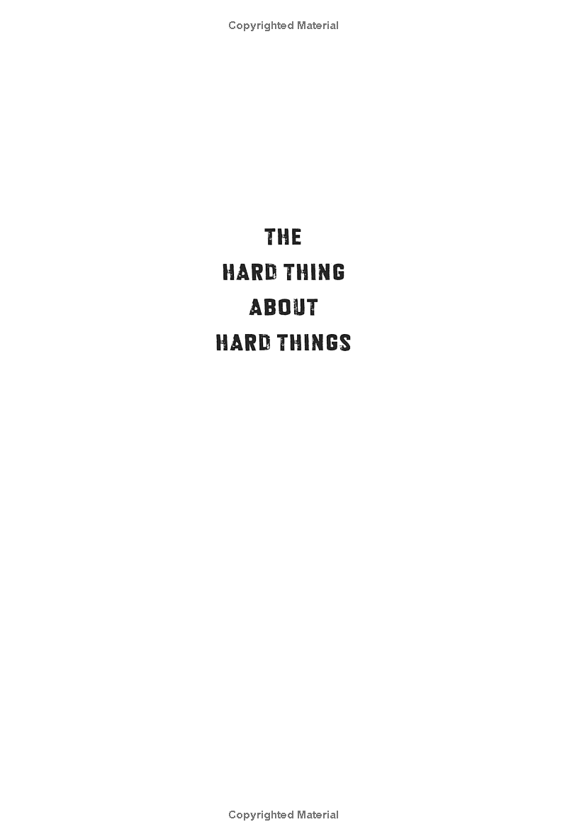 the hard thing about hard things