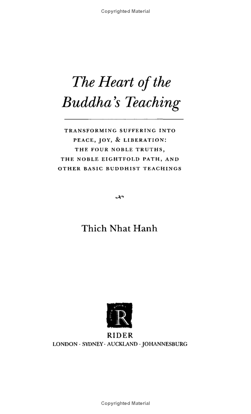 the heart of the buddha's teaching