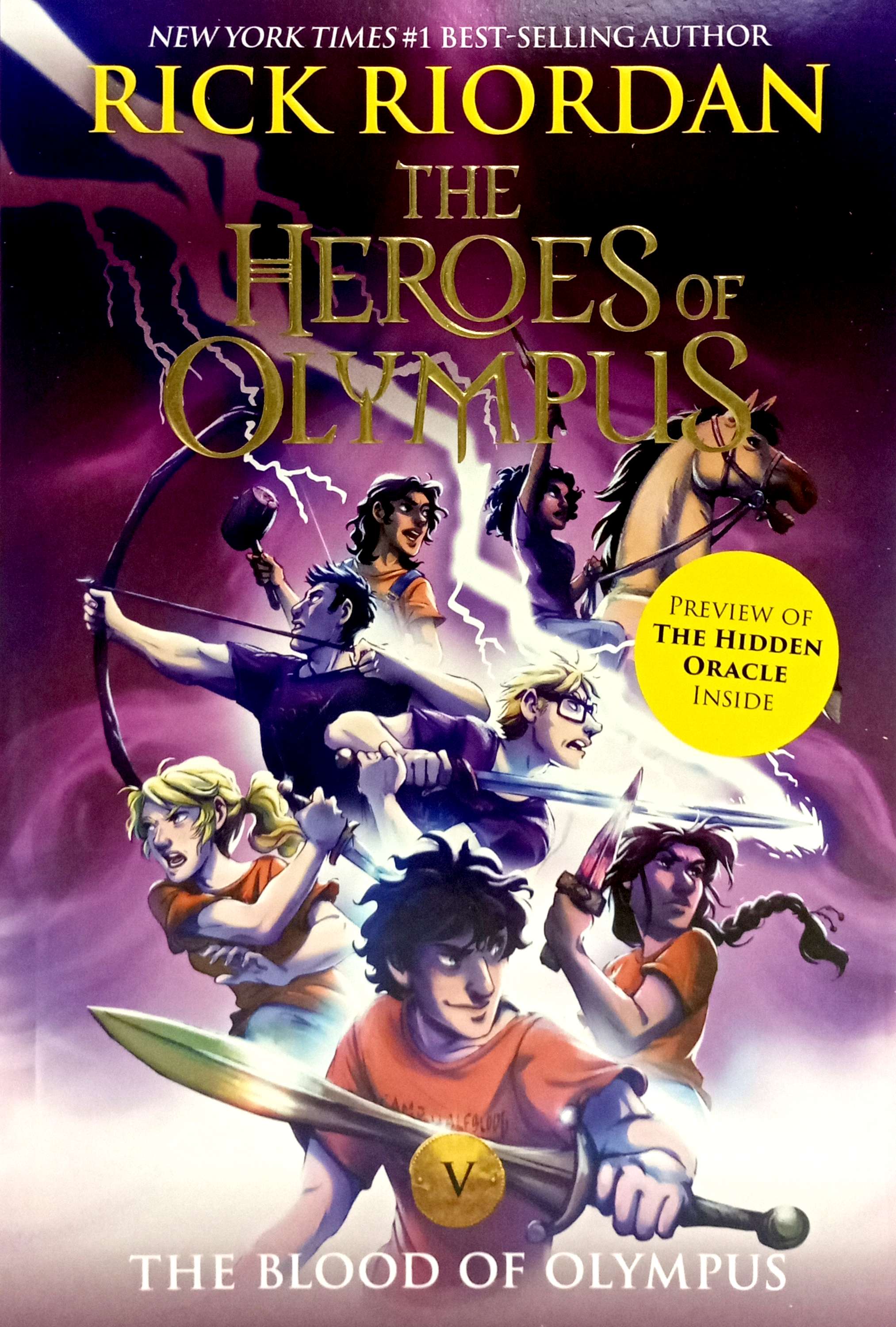 the heroes of olympus 5: blood of olympus (new cover)