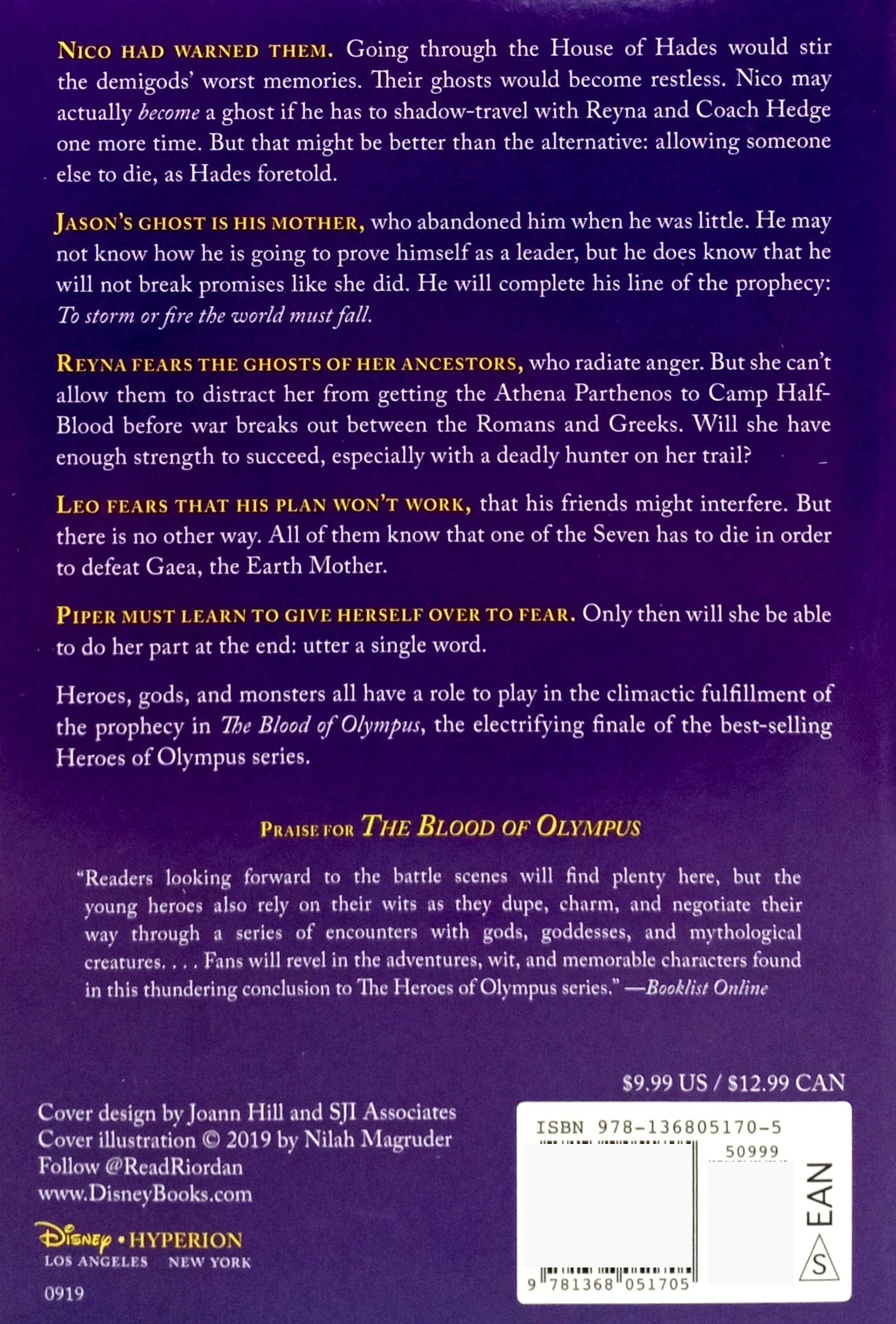 the heroes of olympus 5: blood of olympus (new cover)