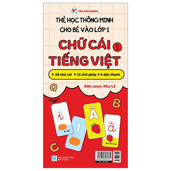 thẻ học thông minh cho bé vào lớp 1 - chữ cái tiếng việt 1 (tái bản 2025)