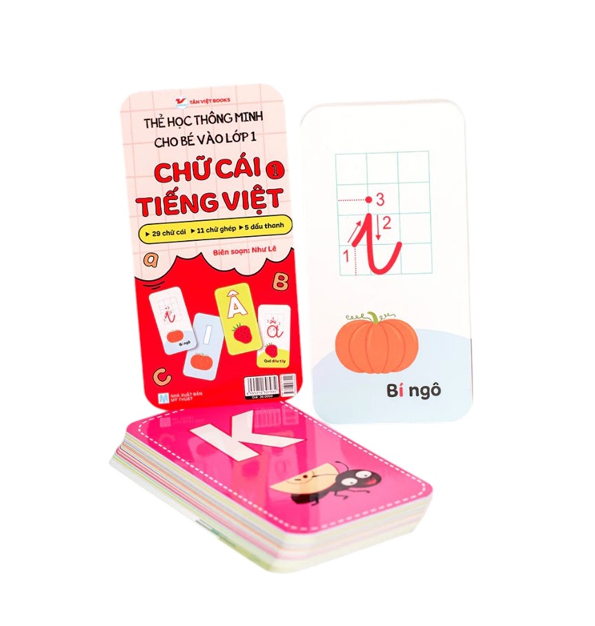 thẻ học thông minh cho bé vào lớp 1 - chữ cái tiếng việt 1 (tái bản 2025)