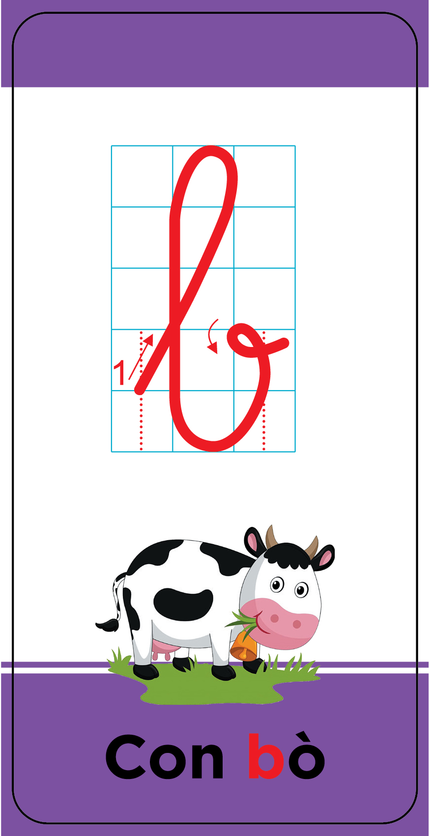 thẻ học thông minh cho bé vào lớp 1 - chữ cái tiếng việt 2