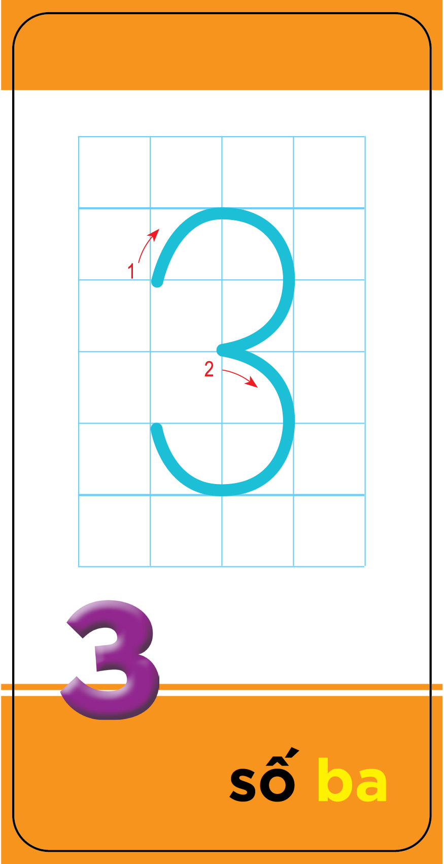 thẻ học thông minh cho bé vào lớp 1 - số đếm