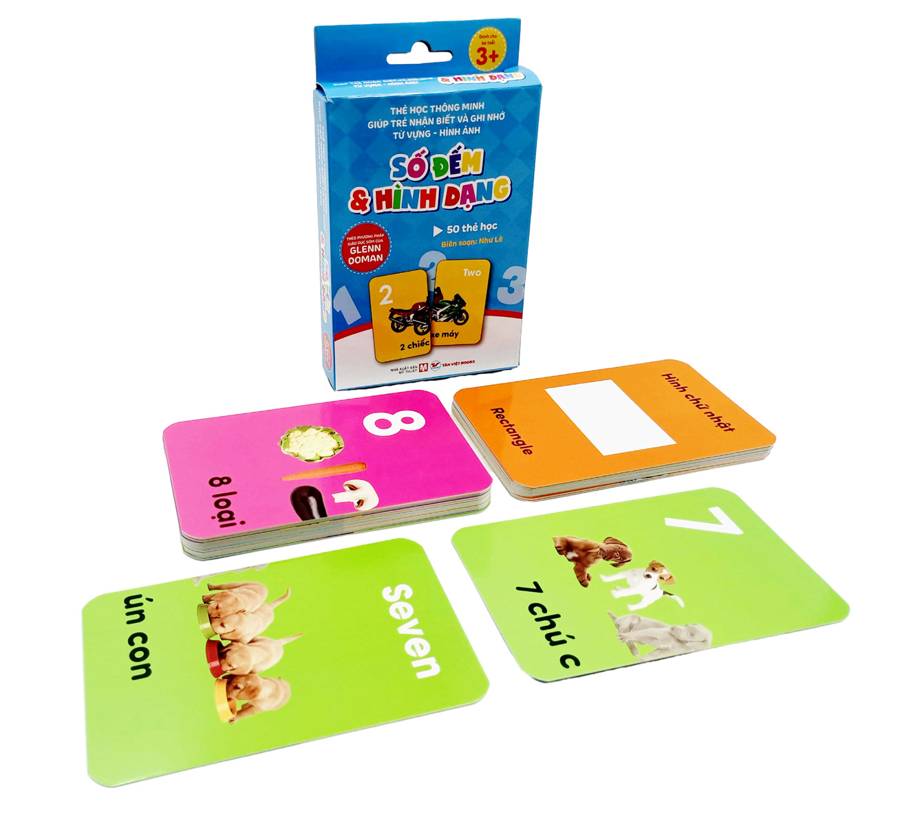 thẻ học thông minh giúp trẻ nhận biết và ghi nhớ từ vựng - hình ảnh - số đếm và hình dạng