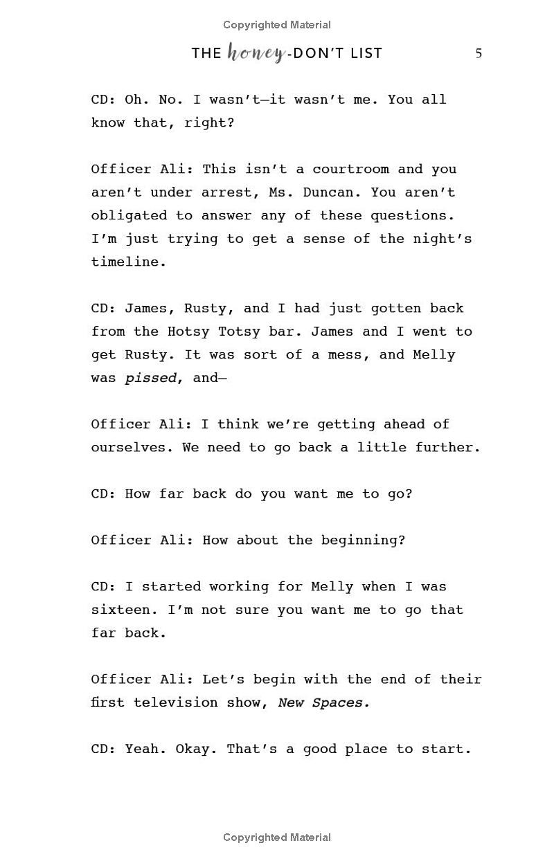 the honey-don't list