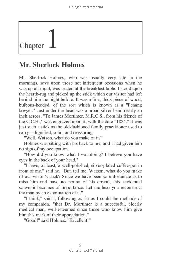 the hound of the baskervilles: elementary level